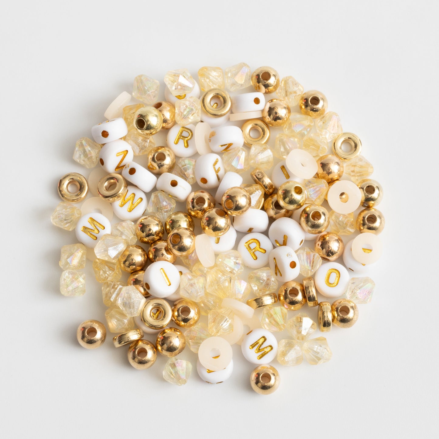 Stay True with Metallic Gold Letter Bead DIY Milk Bottle Bead Kit