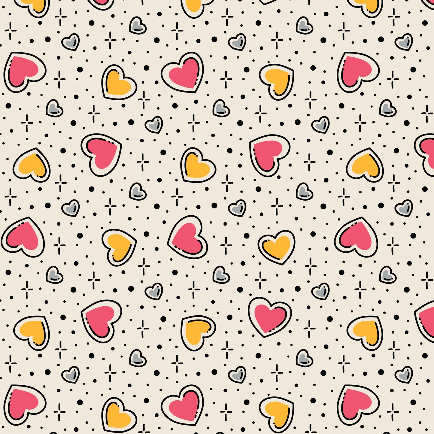 Love Struck Love Ink 3386 Cotton 44/45 Fabric Per Yard