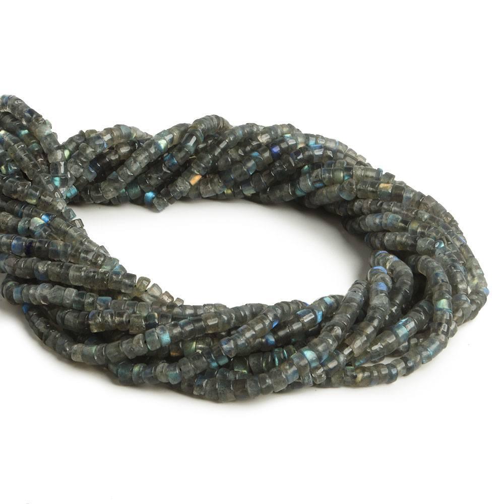 4-4.5mm Labradorite Plain Heishi Beads, 14 inch 135 pcs