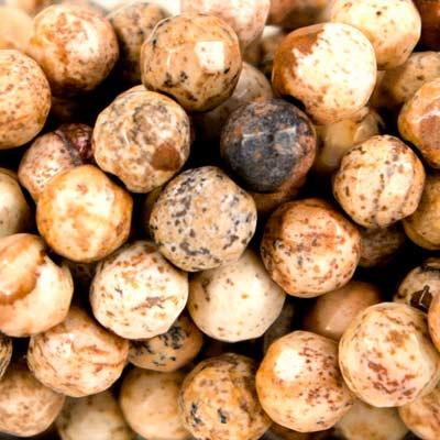 4mm Picture Jasper Faceted Round Beads, 14 inch