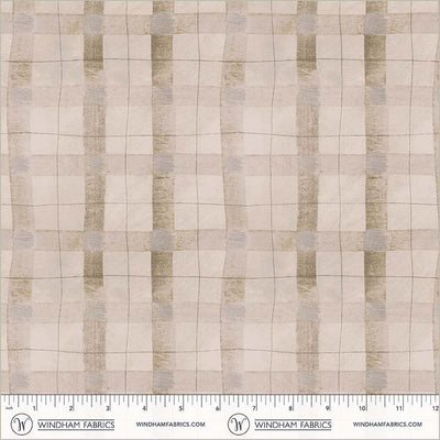 Oatmeal Plaid Cotton 43/44 Fabric Per Yard