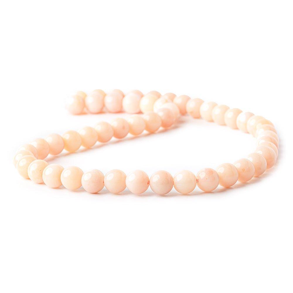 8mm Pink Peruvian Opal Plain Rounds 16 inch 50 pieces