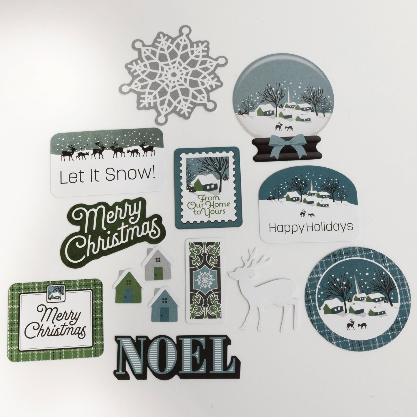 Winter Wonderland 28 PC Card Toppers Everett Rd. By Cathe Holden