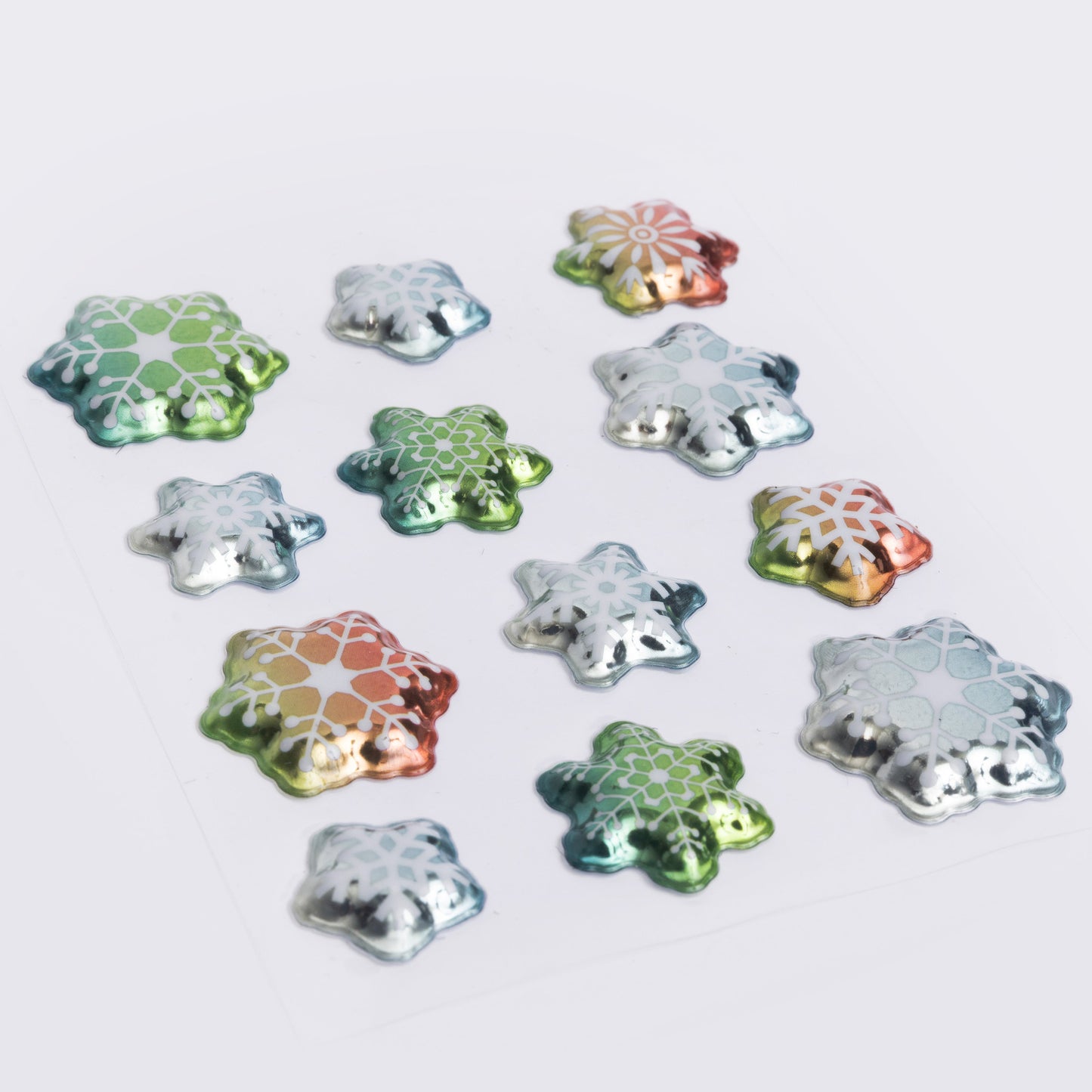 Paper Crafts Everett Rd. By Cathe Holden Iredescent Snowflake Puffy Christmas Winter Stickers