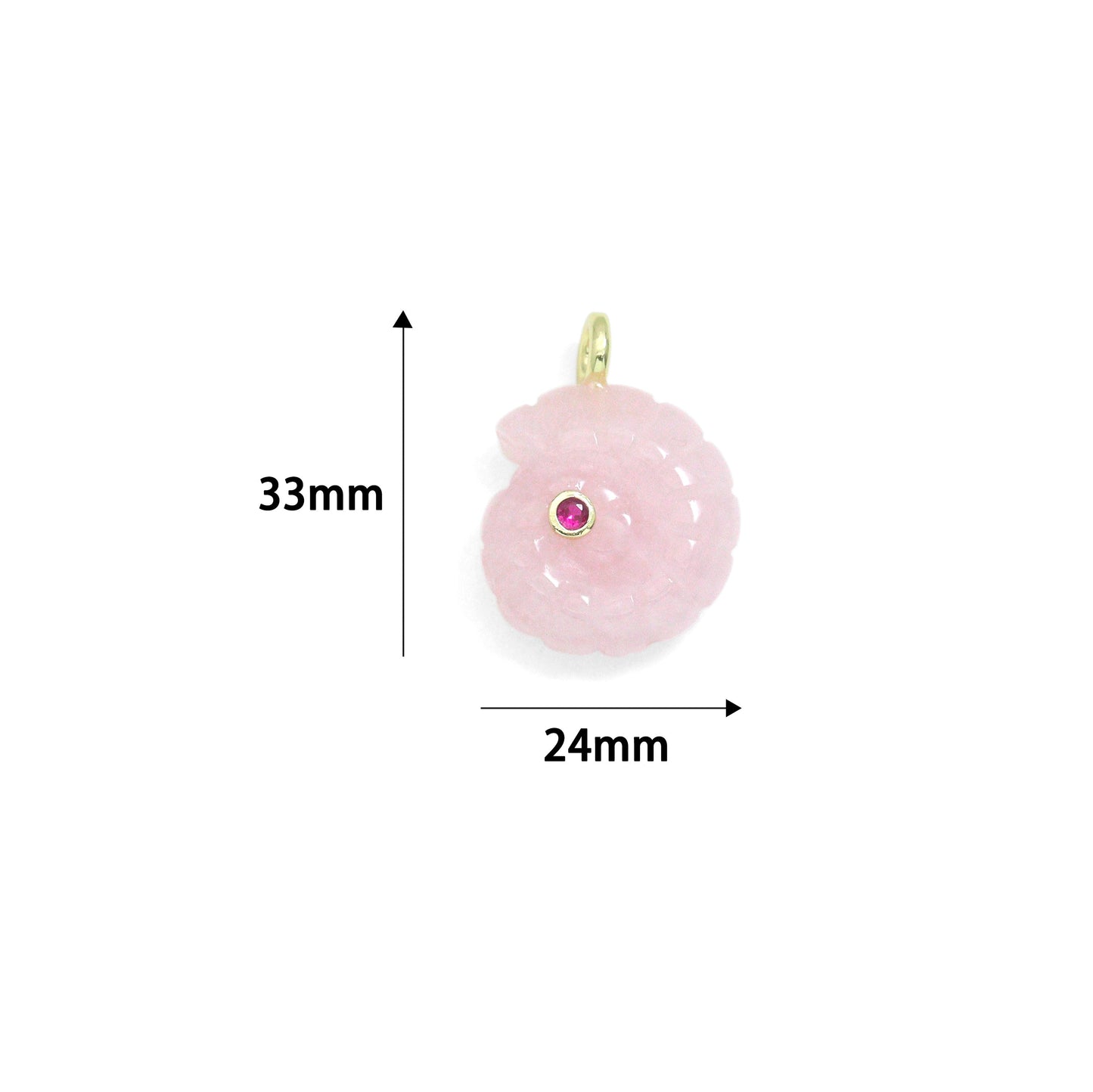 Natural Gemstone Snail Shape Pendant charm, Stone charm, Sku#LY34