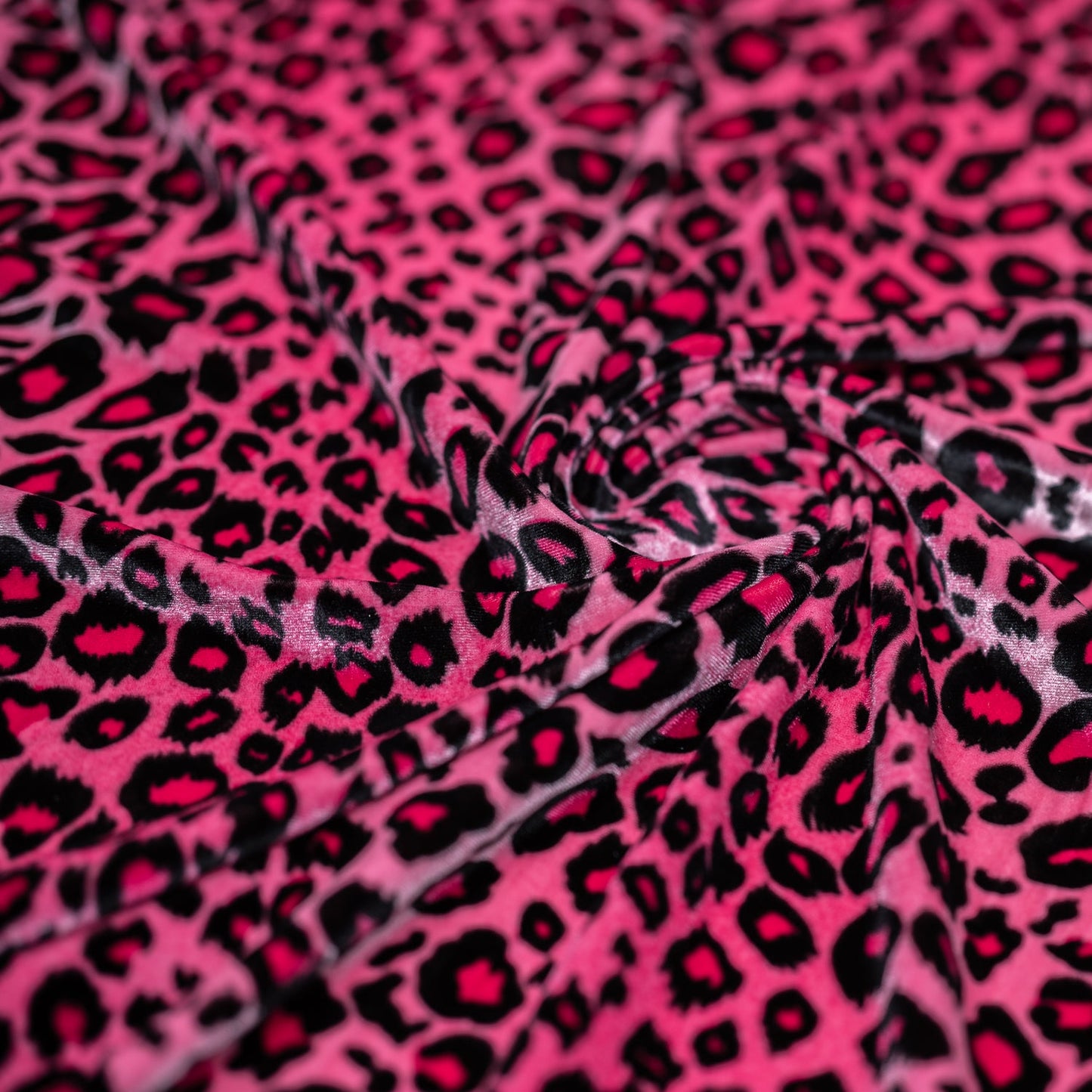Pug Leopard Primo Stretch Velvet Fabric | Blue Moon Fabrics