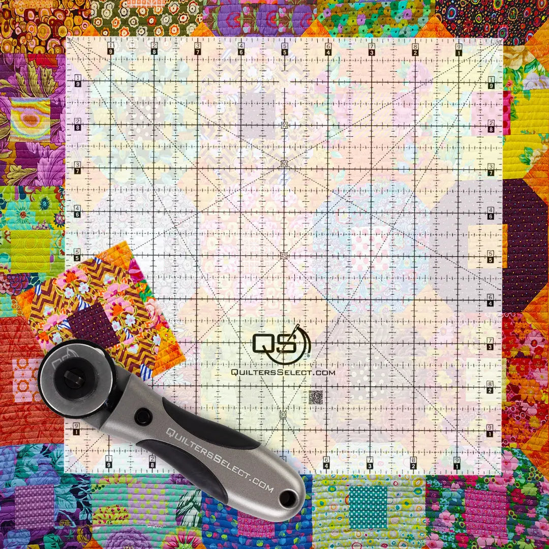 Quilters Select Non-Slip Crystal Clear Ruler 10���x10���
