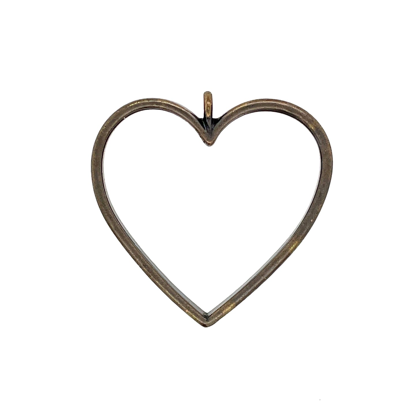 Ox Brass Heart Open Bezel