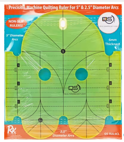 Quilters Select 6" & 1" MACHINE QUILT RULER