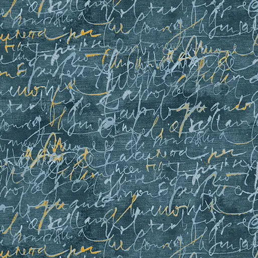 Starlight Fluidity Script Small Cotton 44/45" Fabric Per Yard