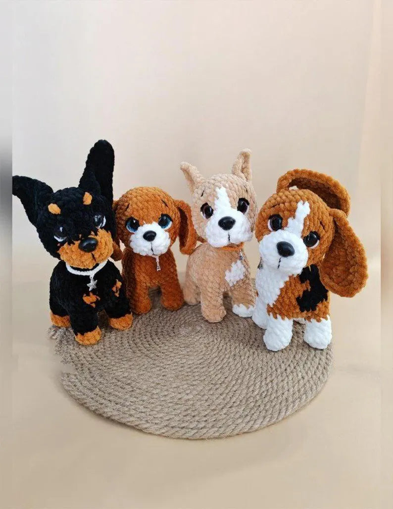 4in1 Plush Dog Breeds , Dogs β Amigurumi Crochet Pattern PDF | Digital Download