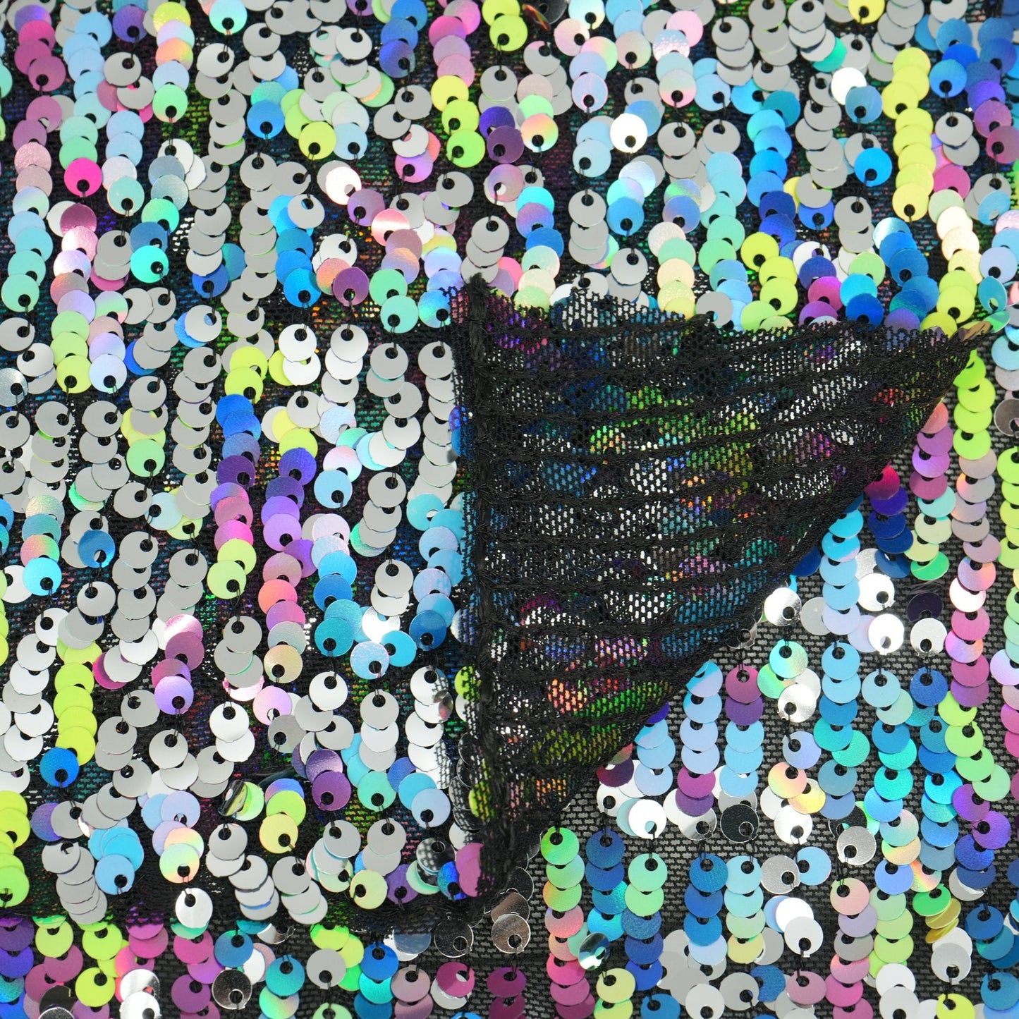 Space Jam Stretch Mesh Sequin Fabric | Blue Moon Fabrics