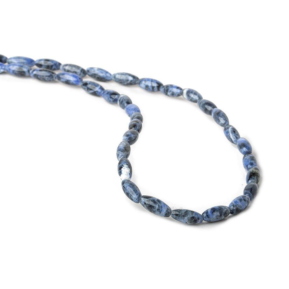 12x5mm Sodalite Plain Elongated Rice Beads 14 inch