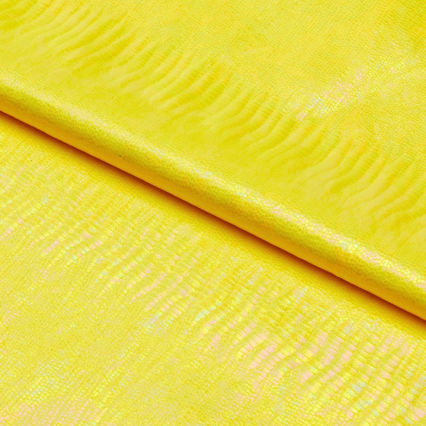 Oil Slick Python Hologram Spandex Fabric | Blue Moon Fabrics