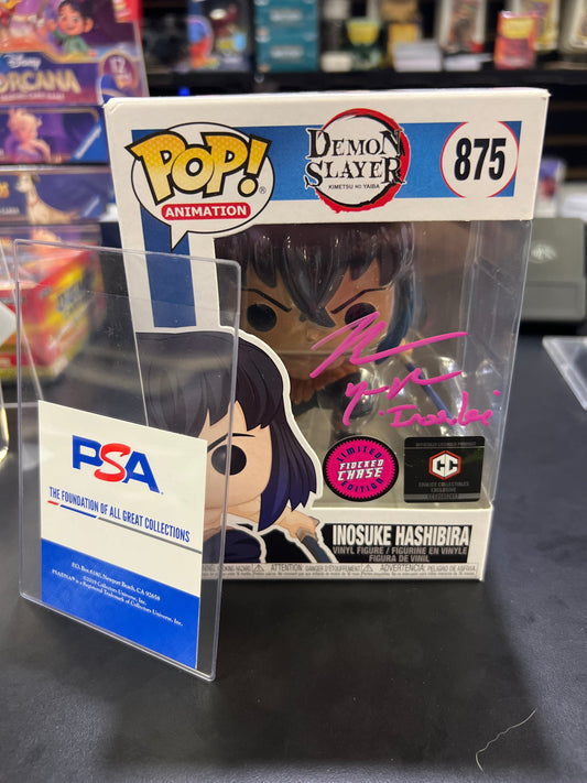 Funko POP! Inosuke Hashibira #875 Flocked Chase - Signed - In Case