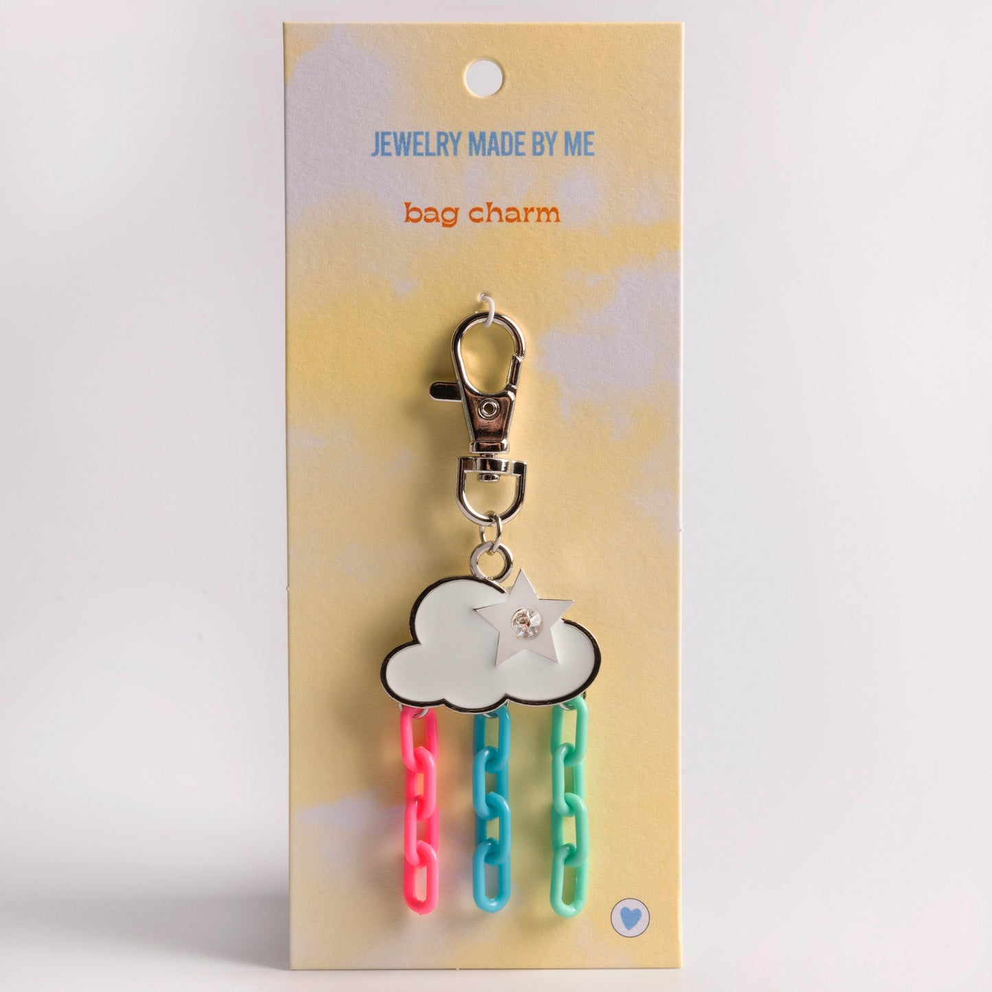 JMBM Kids Happy Cloud Rainbow Chain Fringe Bag Charm Clip