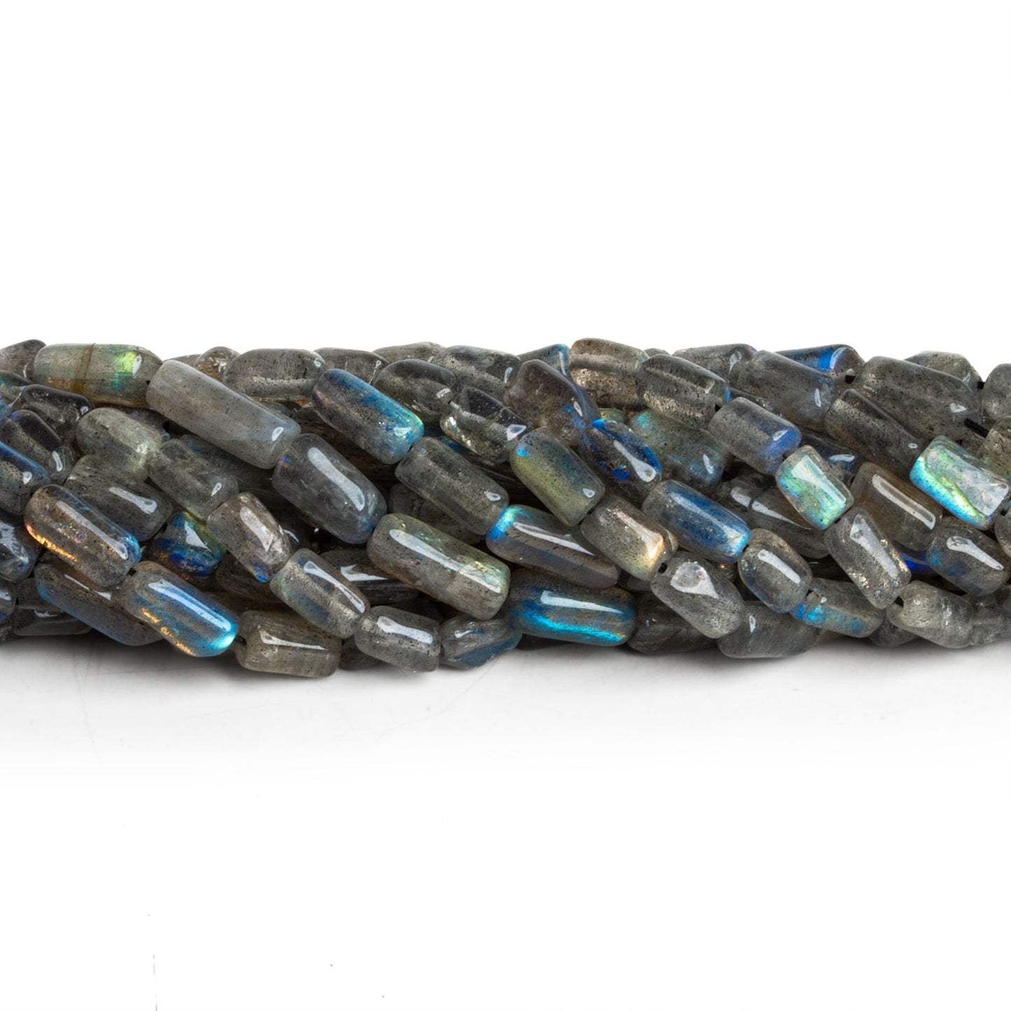 6x4-7x4mm Labradorite Plain Tube Beads 13 inch 40 pieces