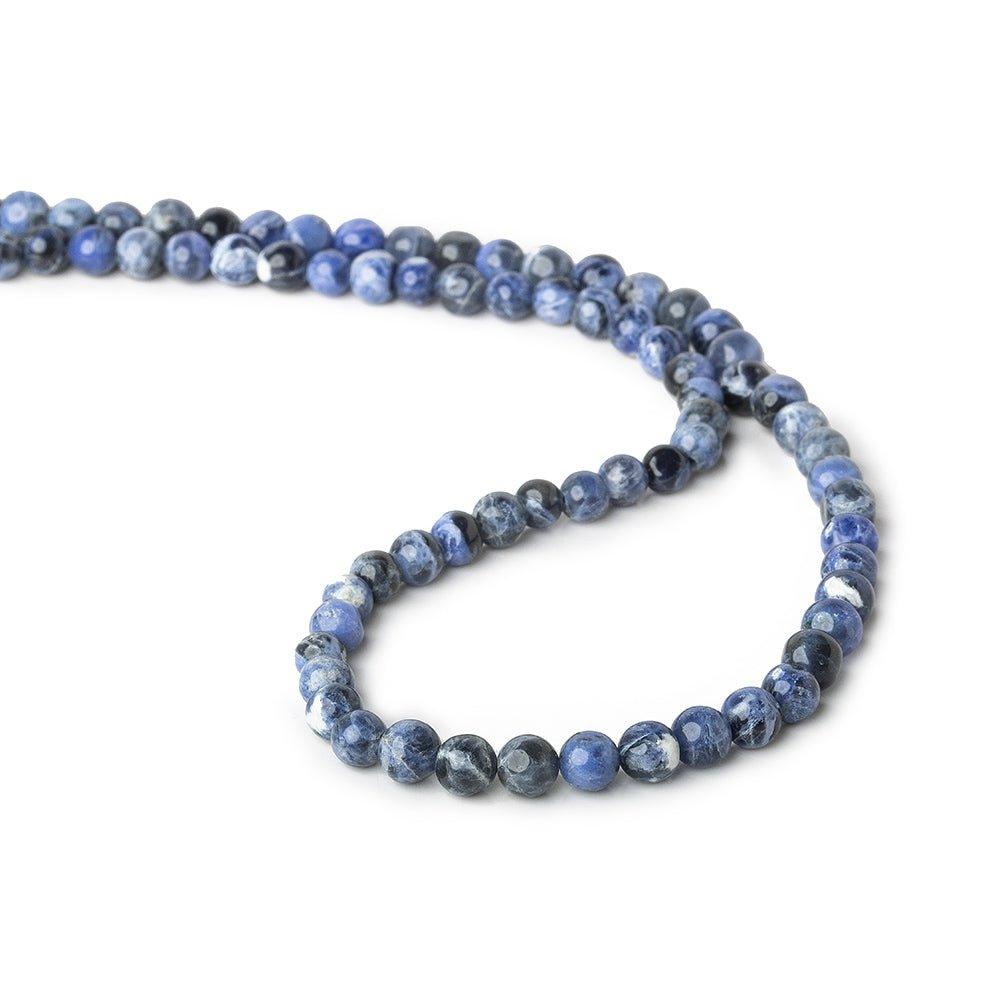 5-6mm Sodalite Plain Round Beads, 14 inch
