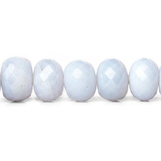 6-8mm Blue Chalcedony Faceted Rondelle 16 inch 76 beads