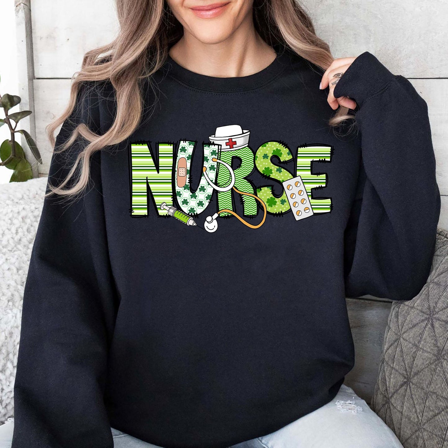 Patricks Day Nurse Tee, St Patrick's Day Shirt, St. Patrick's Day Sweater, Lucky Irish Women Shirt Dark 681872
