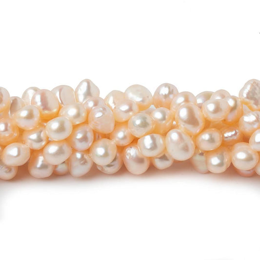 6mm Peach Baroque Pearls, 15 inch