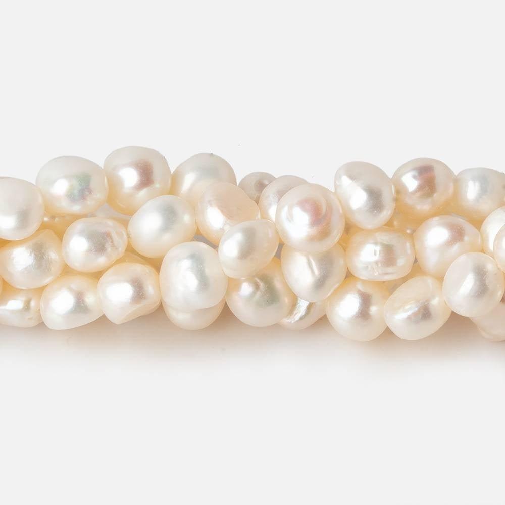 6x5-8x7mm Off White Baroque Freshwater Pearl 16 inch 64 pcs