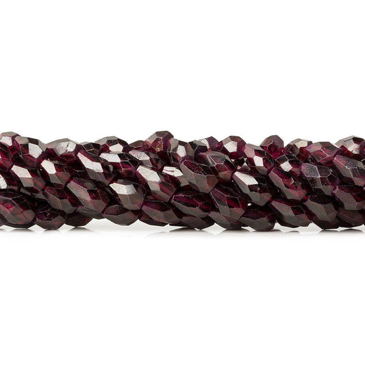 7mm Garnet Faceted Staight Drilled Teardrop Beads, 14 inch