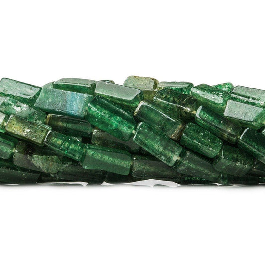 8mm Forest Green Aventurine Plain Rectangle Beads, 14 inch
