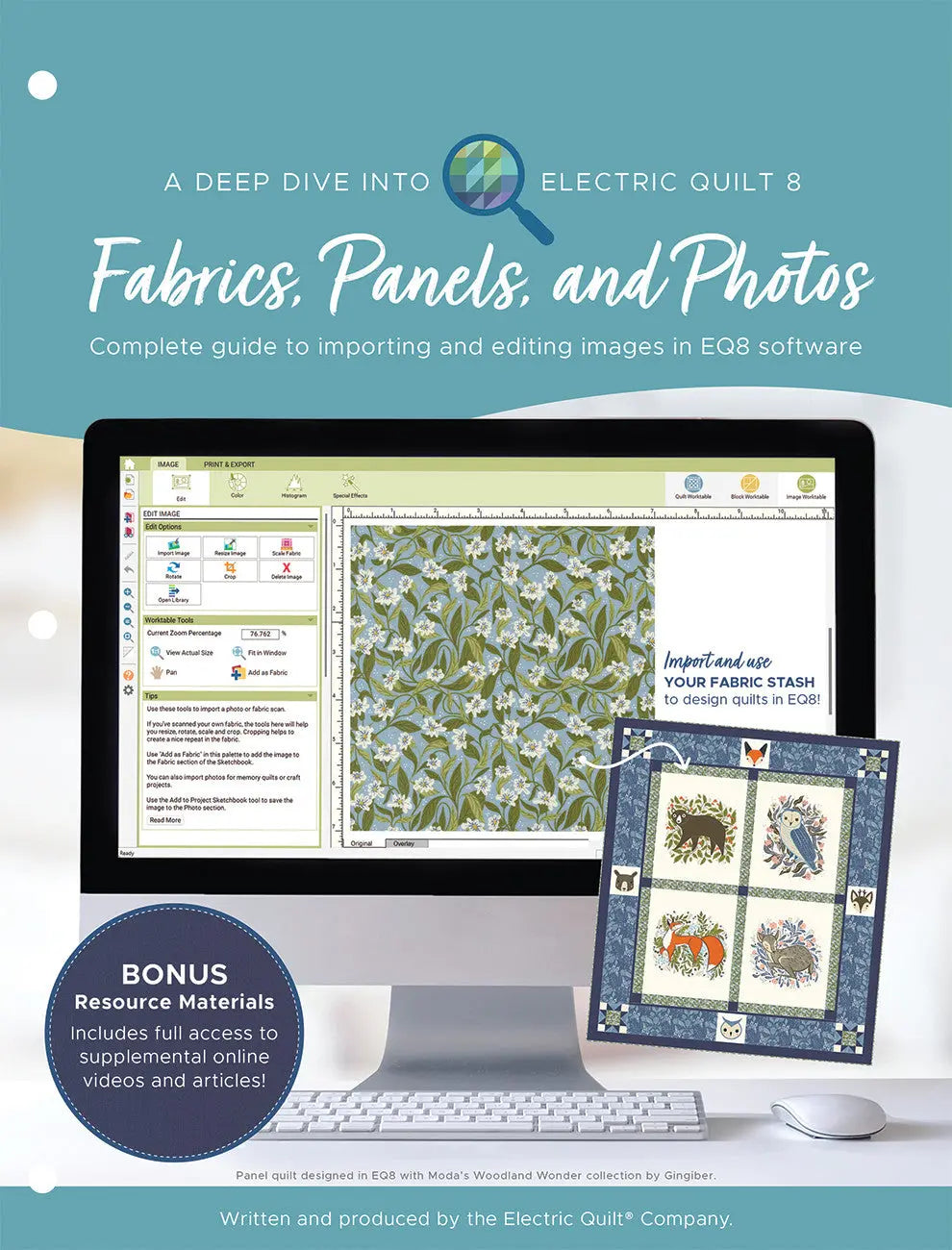 A Deep Dive into Electric Quilt 8: Fabrics, Panels & Photos