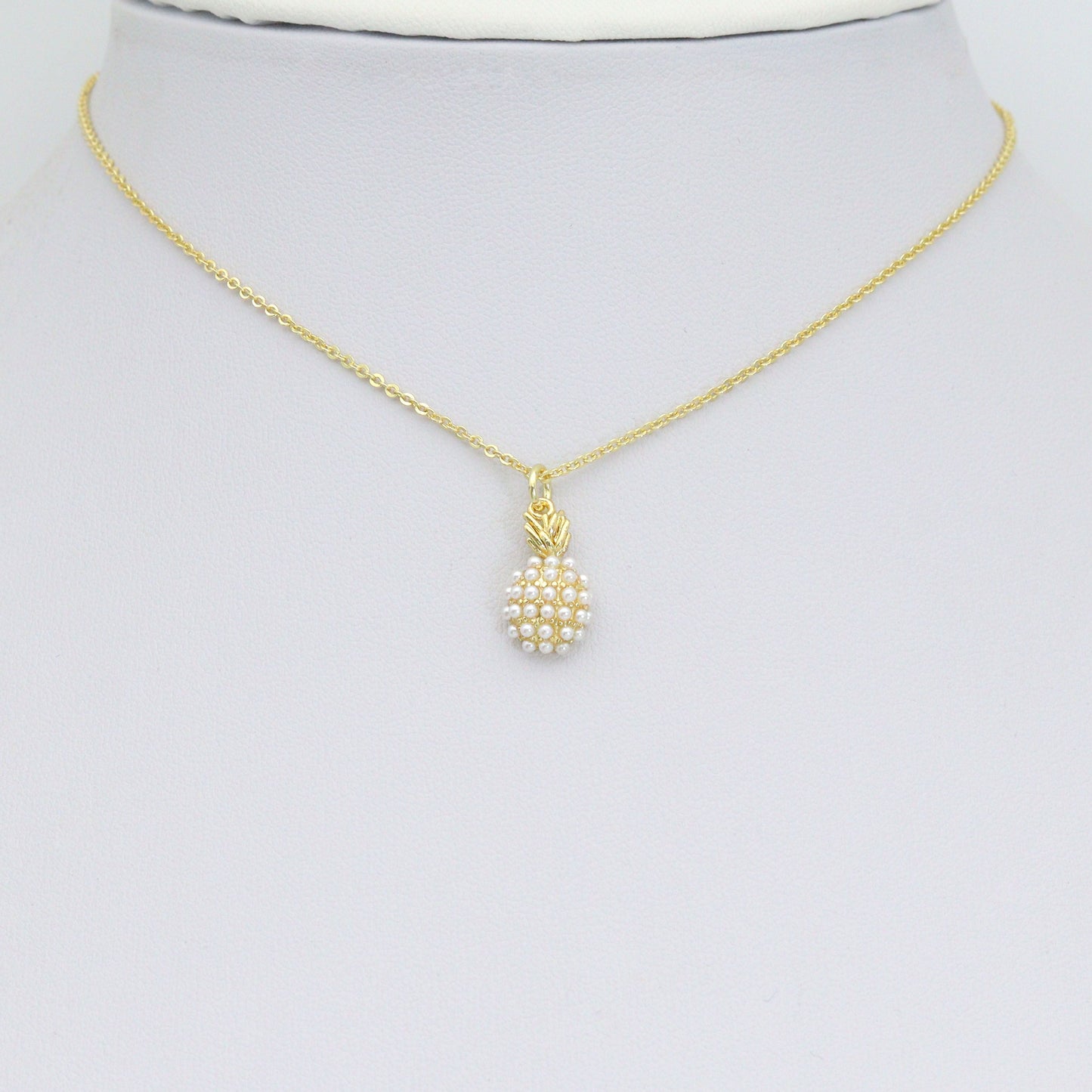 Cute White Pearl Pineapple Pendant charm, Sku#A514