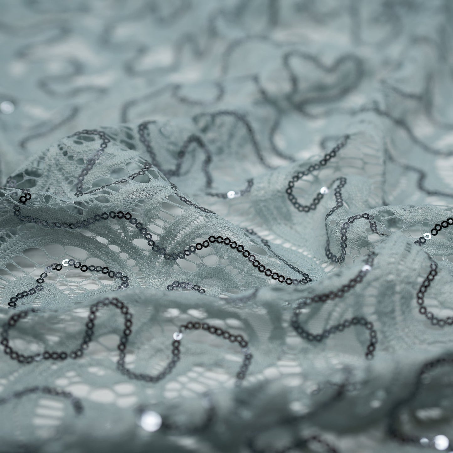 Ashley Stretch Lace Sequin Fabric | Blue Moon Fabrics