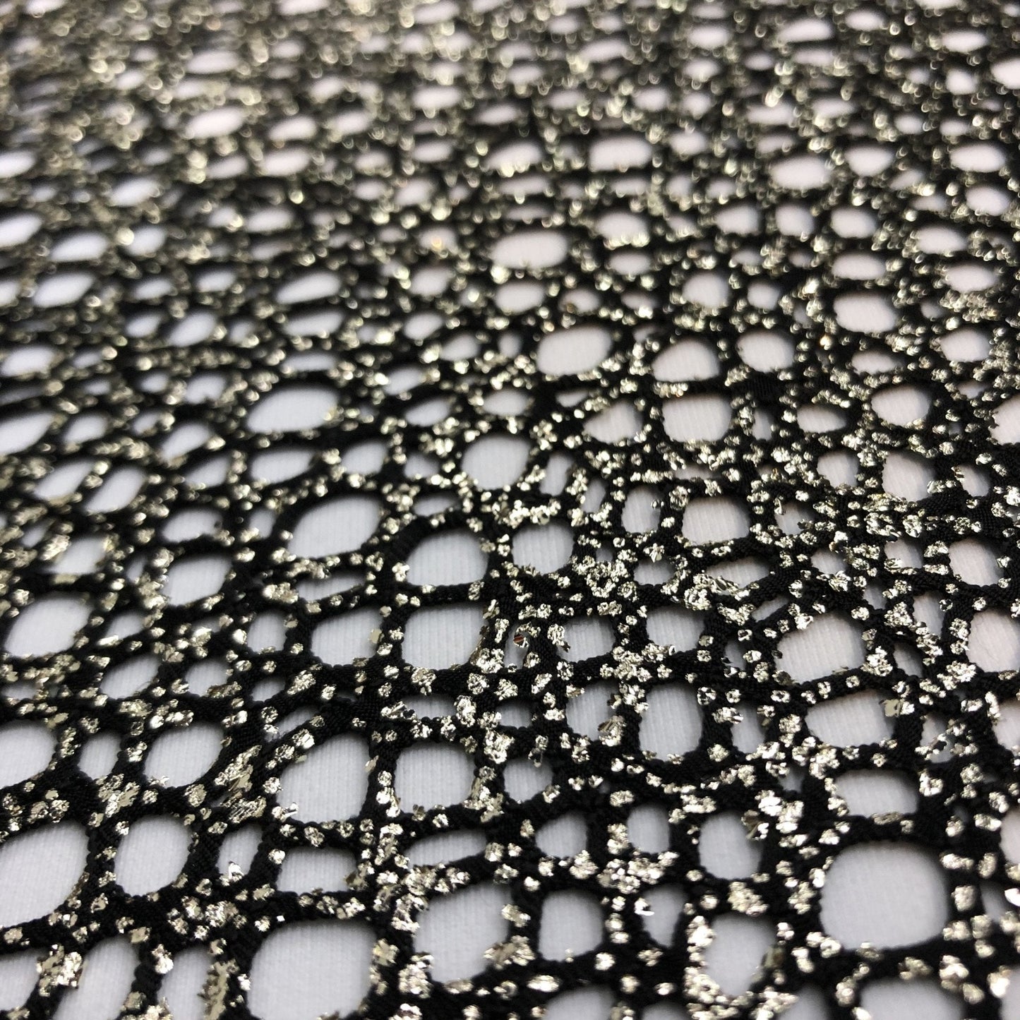 Centerstage Foiled Stretch Netting | Blue Moon Fabrics