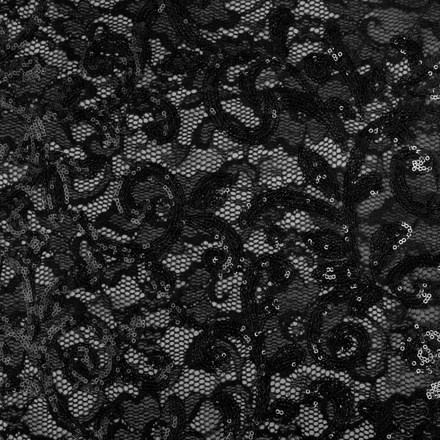 Cottage Garden Stretch Lace Sequin Fabric | Blue Moon Fabrics