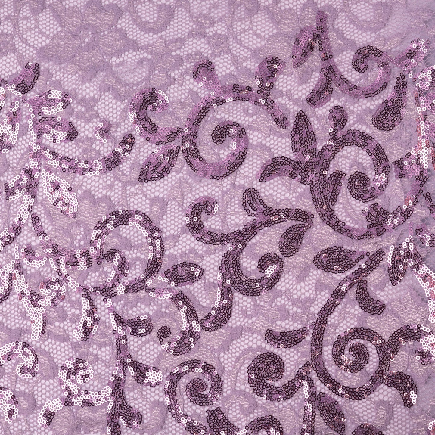 Cottage Garden Stretch Lace Sequin Fabric | Blue Moon Fabrics