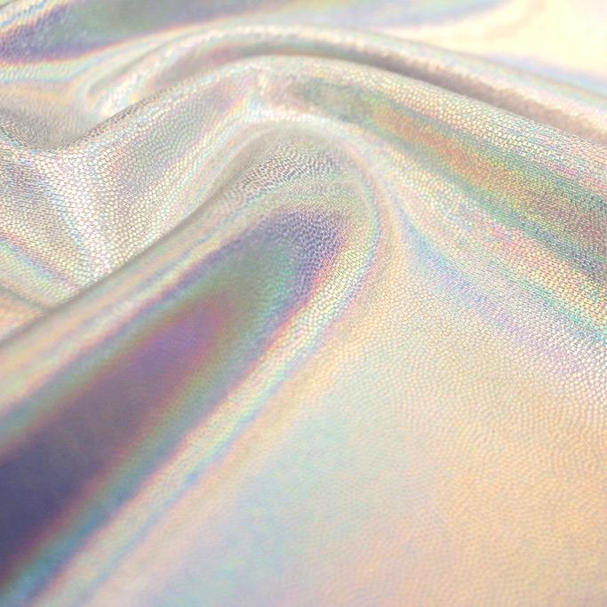 Dizzy Foiled Spandex Fabric | Blue Moon Fabrics