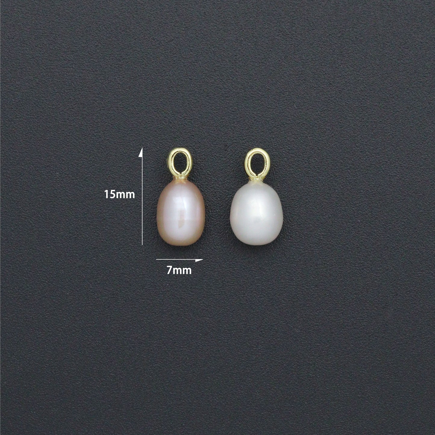 High quality  White Pink Freshwater Pearl Charm Pendant, Sku#EF785