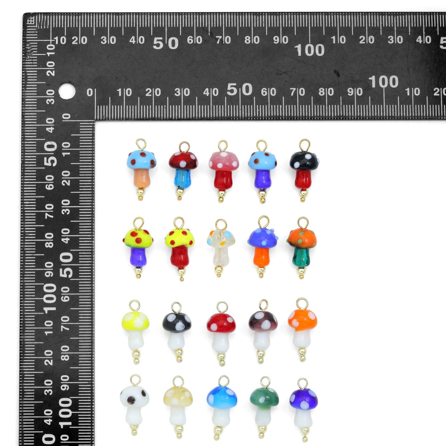 Colorful  Ceramic Mushroom charm For Necklace Bracelet Jewelry Making Supply, Sku#EF821