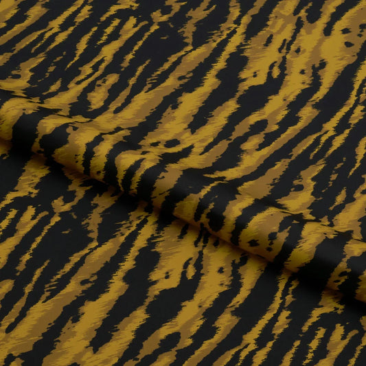 Tiger Stripes Printed Spandex Fabric | Blue Moon Fabrics