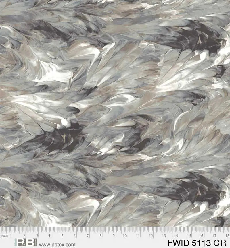 Grey Fluidity Cotton Wideback Fabric per yard