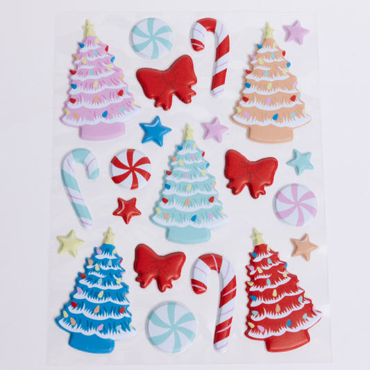 Bow & Arrough™ Holiday Classic Icons Puffy Stickers for DIY Holiday Gift Wrapping and Crafts