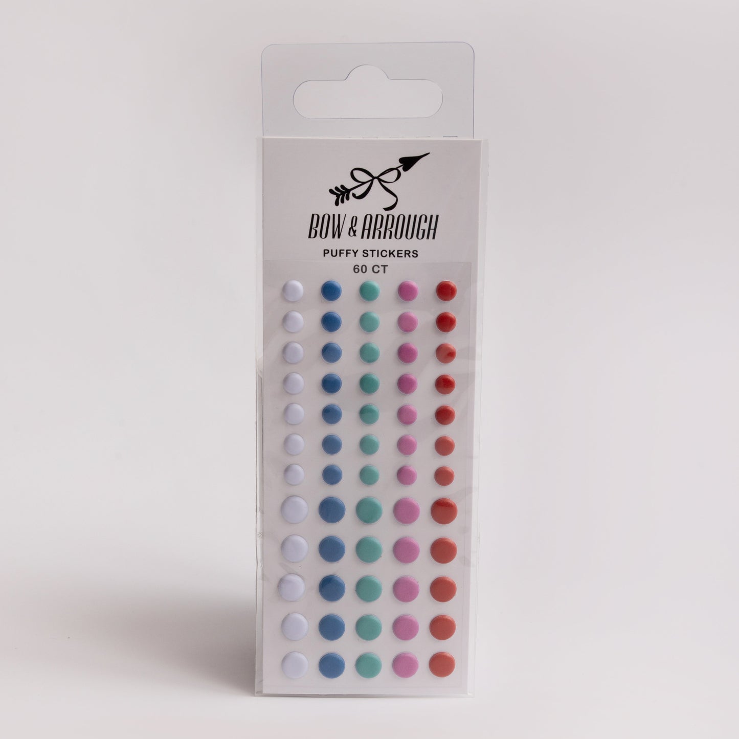 Bow & Arrough™ Holiday Candy Colored Dots Puffy Stickers