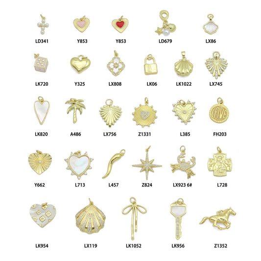 MIXED detachable charms for Scarf Necklace, charm bar necklace