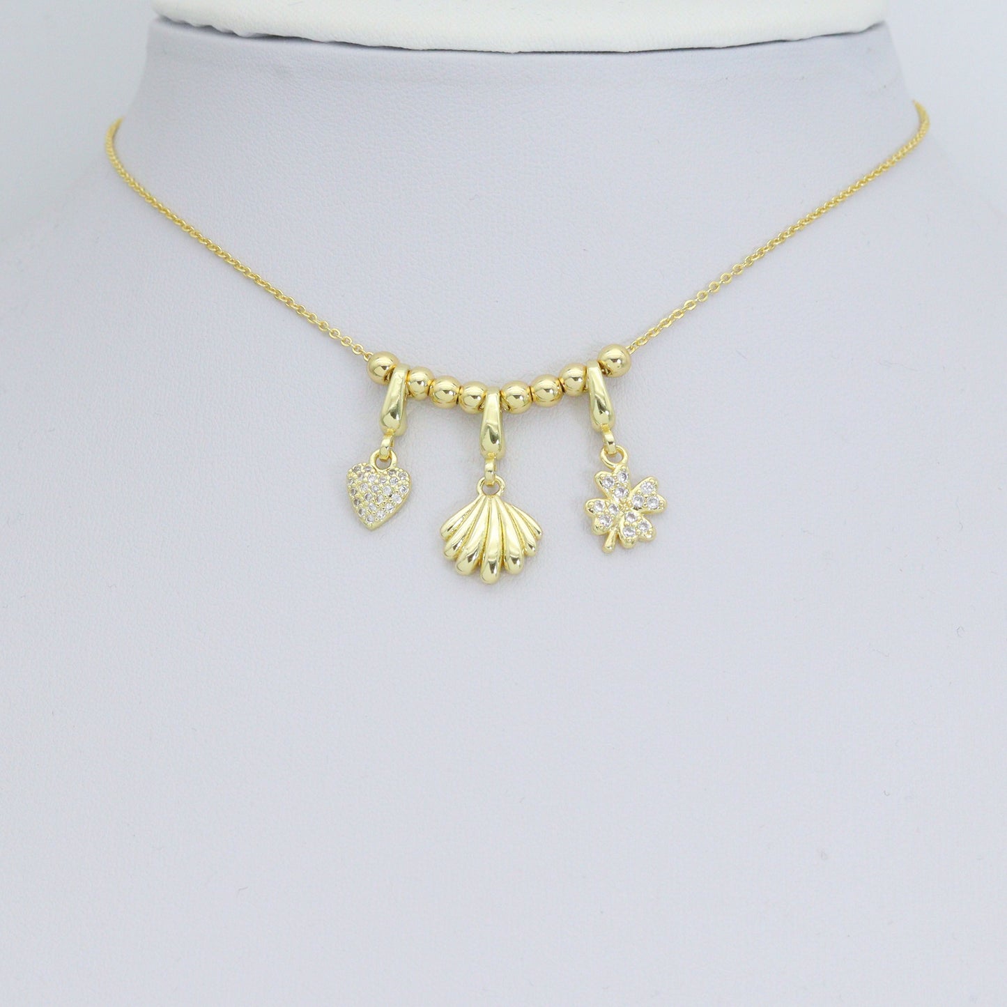 Gold silver Clip on clasp, Removable Bail Charm Pendant Enhancer Clasp, Sku#LX893