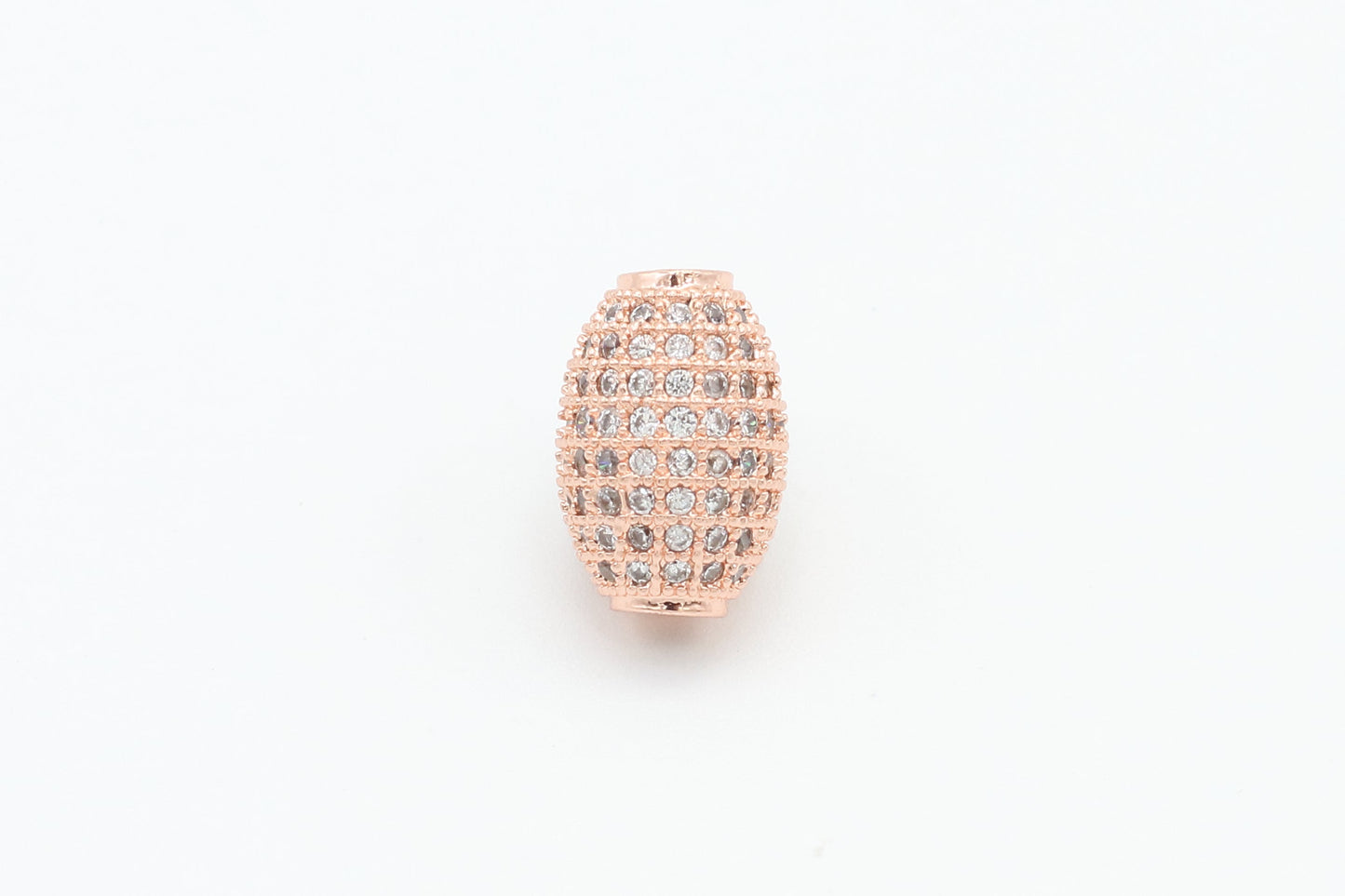 Clear CZ Oval Spacer Beads, Sku#G34