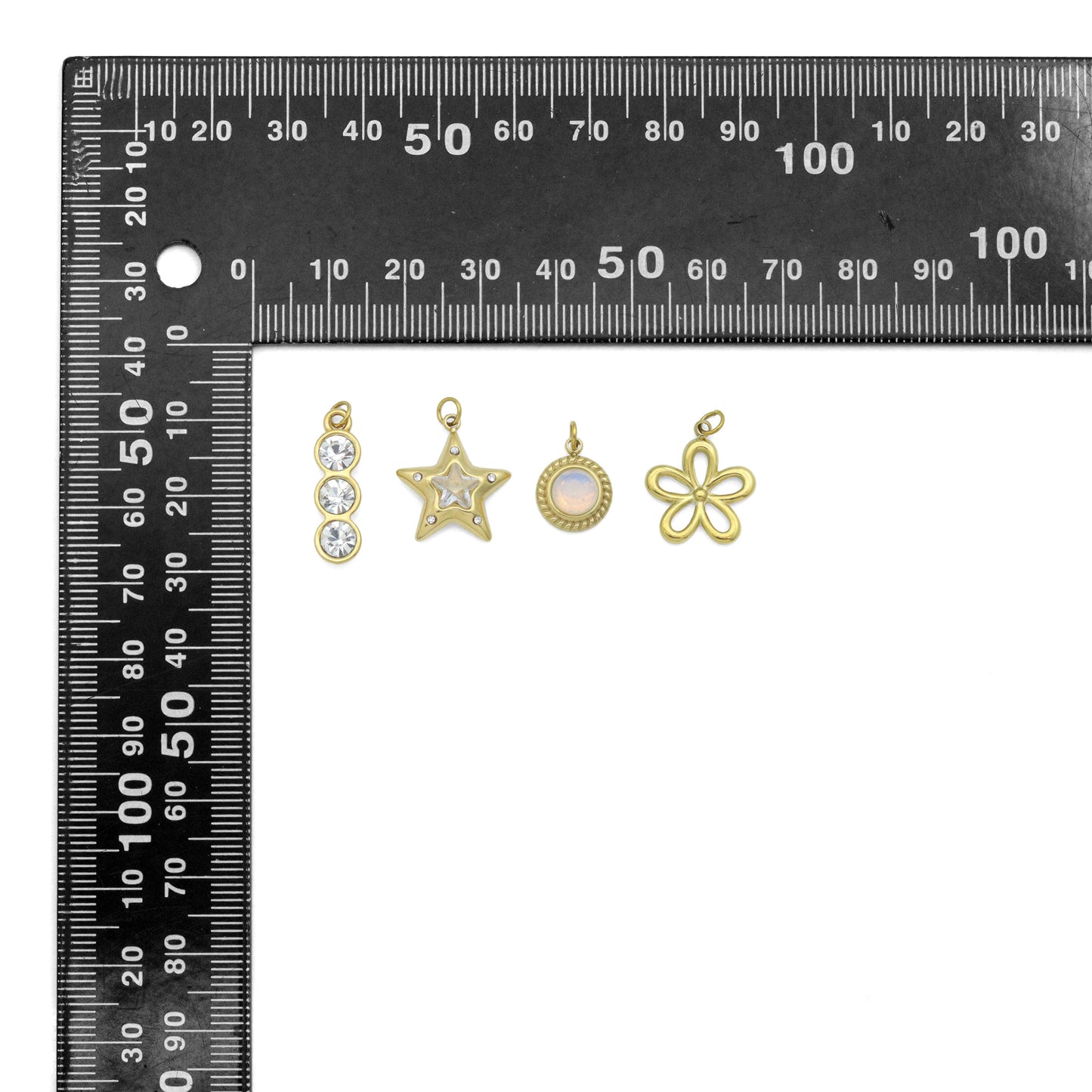 Three dots CZ, Star, Opal Coin, Flower Shape charm, Sku#LX897