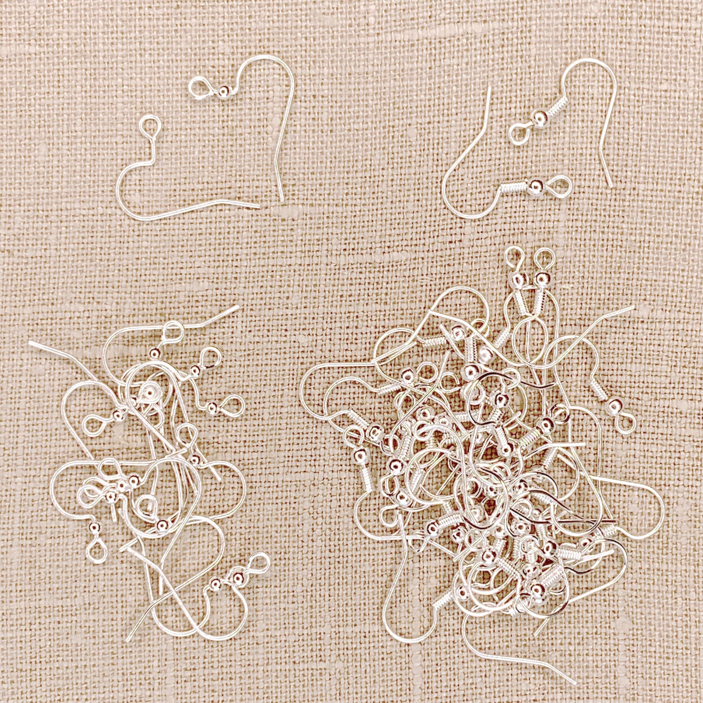 Silver French Ear Wire Earring Hooks 56pc Assortment