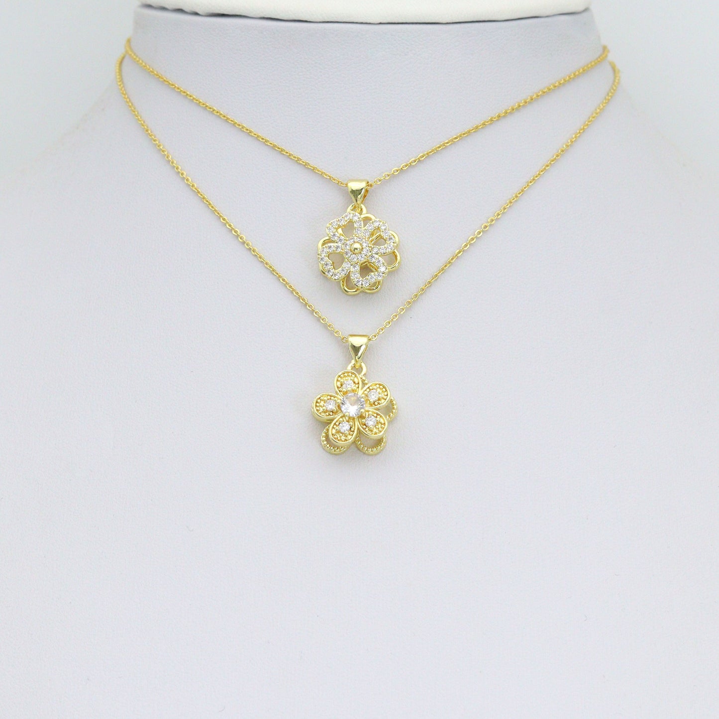 Gold Spinning Flower Pendant Collection – Playful, Elegant & Stress-Relieving, Sku#LD777