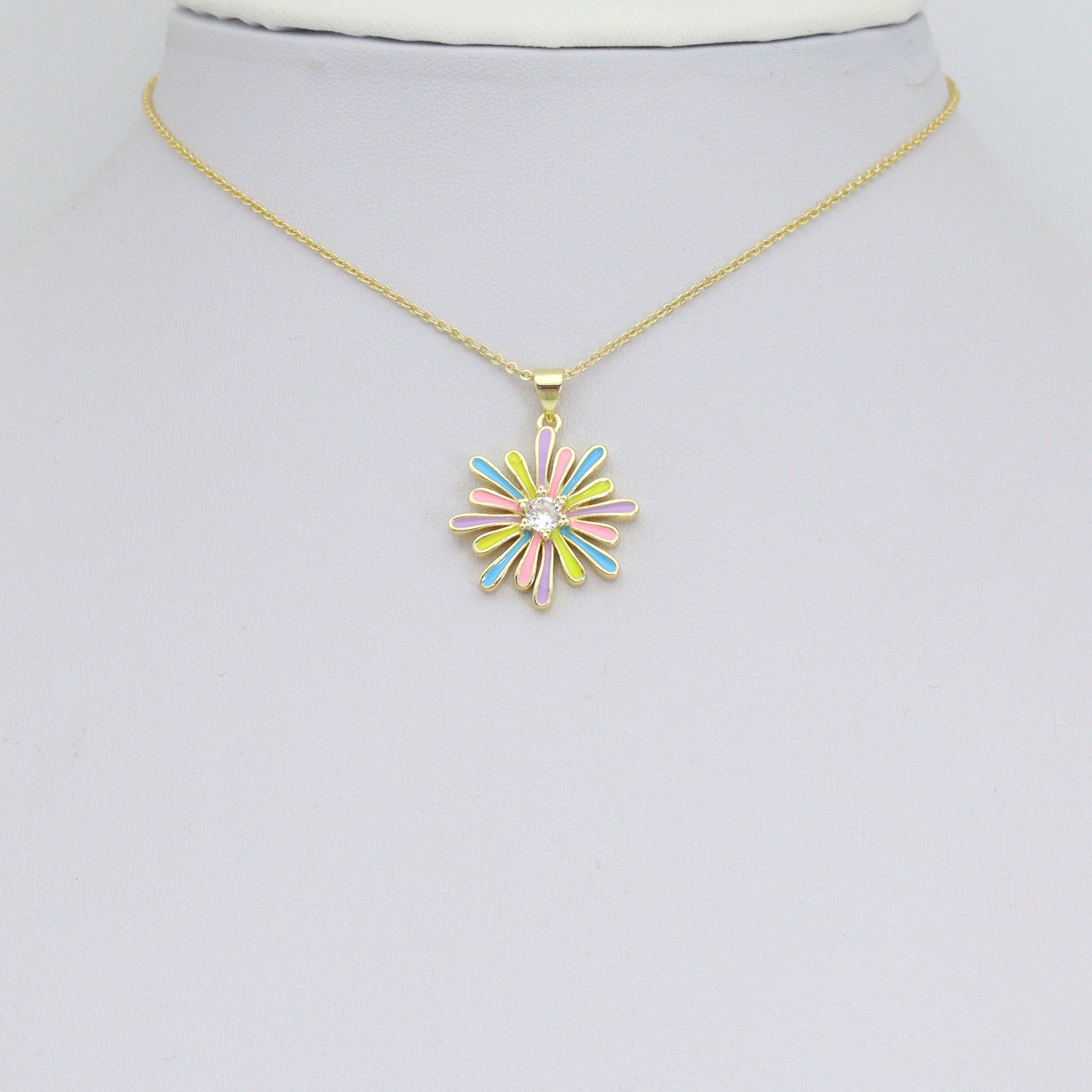 Colorful Enamel Flower charm For Necklace Bracelet Jewelry Making Supply, Sku#LX932/F1447