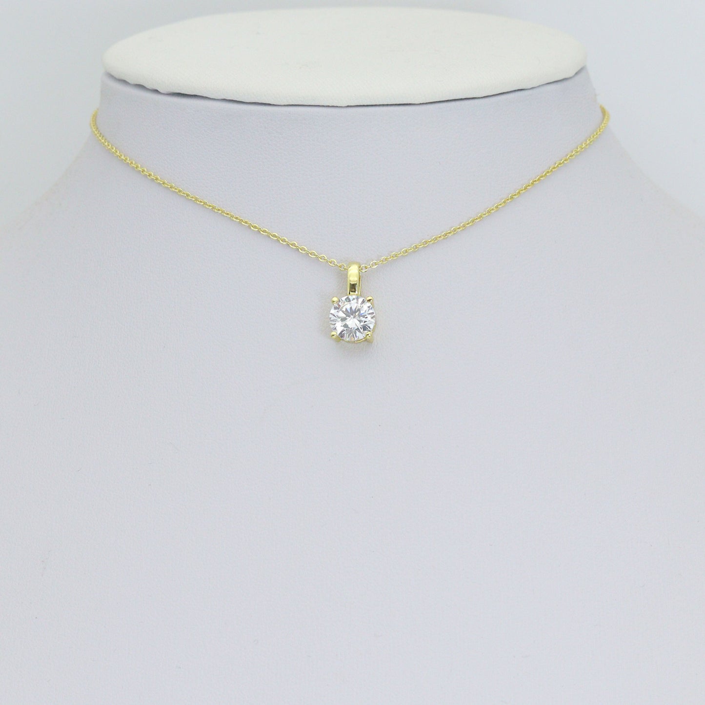 Gold Silver Clear Big Round CZ Pendant charm, Sku#LX937