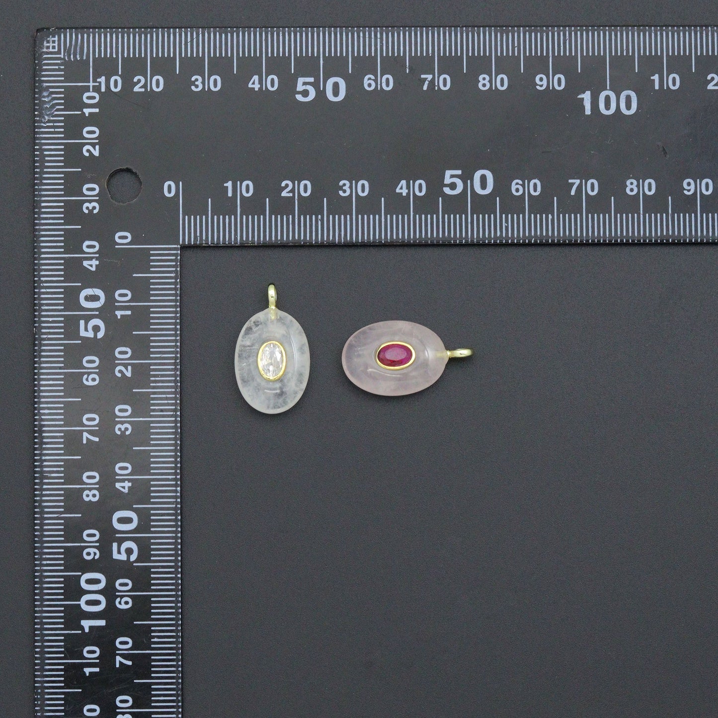 Natural Gemstone Charm Pendant-Quartz, Rose Quartz, Lapis, Blue Apatite, Sku#LY32